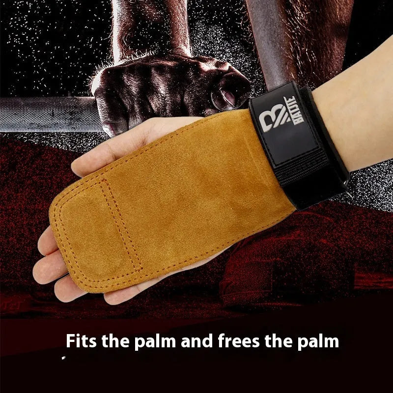 Brown wrist protectors for fitness training and horizontal pull-up exercises