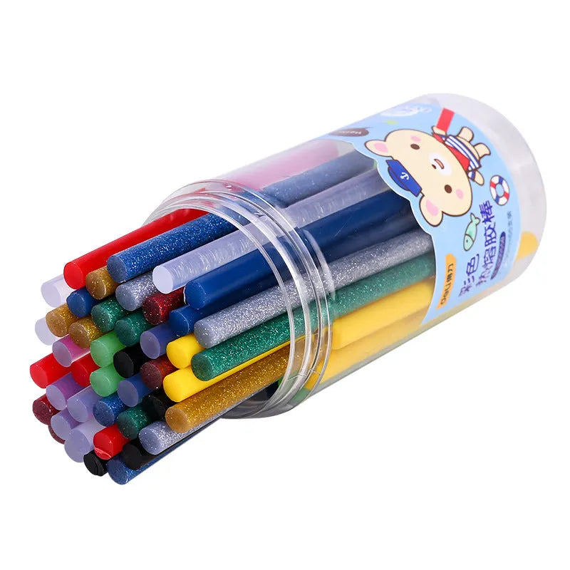 55 transparent hot melt adhesive sticks for glue guns, 7mm diameter EVA material