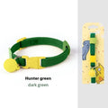 A high-elasticity polyester pet collar for small dogs in a choice of seven solid colours on a white background.