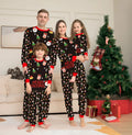 Family Christmas matching cotton pajamas set with plaid and cartoon designs for babies, children, adults and dogs