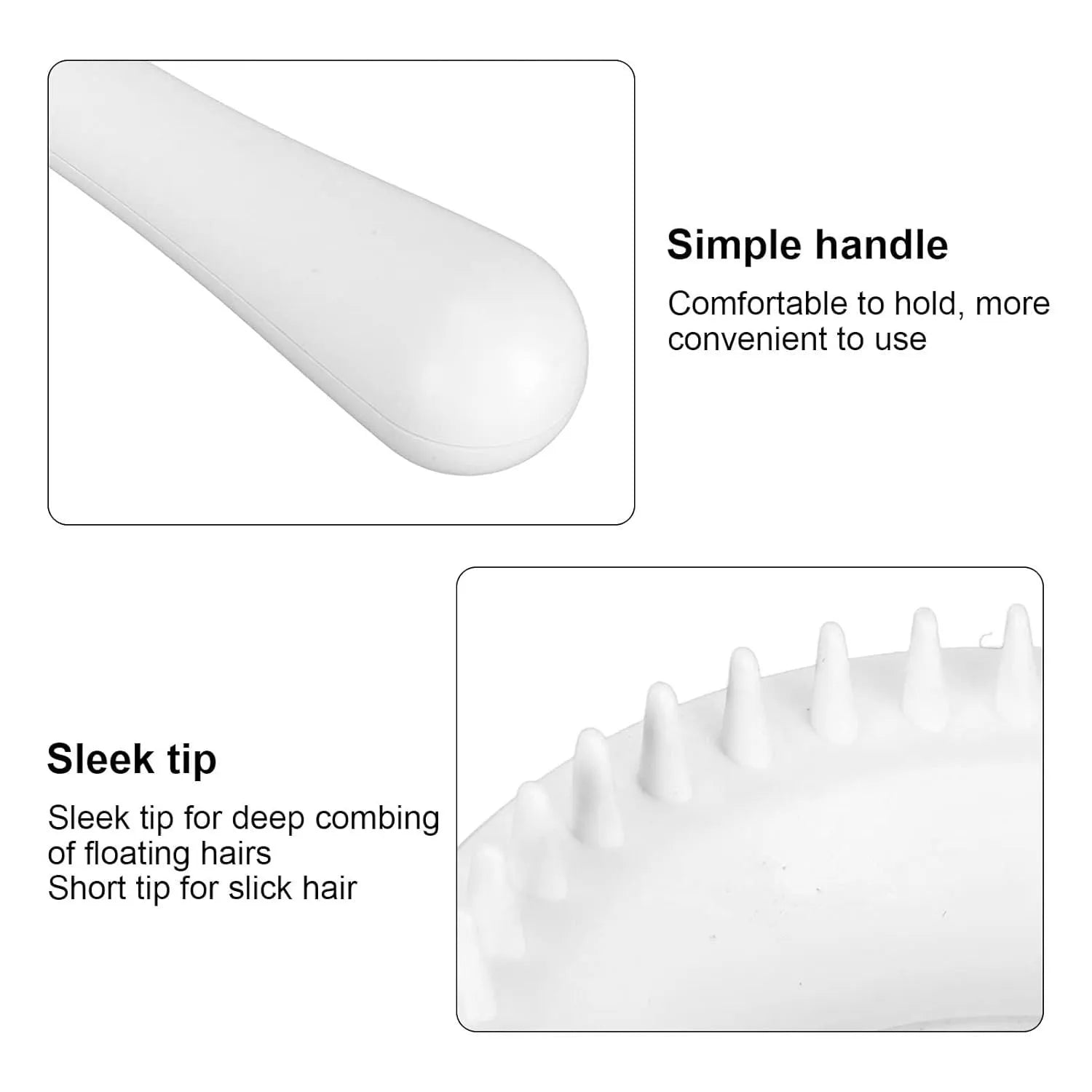 Blue and white double-sided pet grooming brush with deshedding comb and massage functions