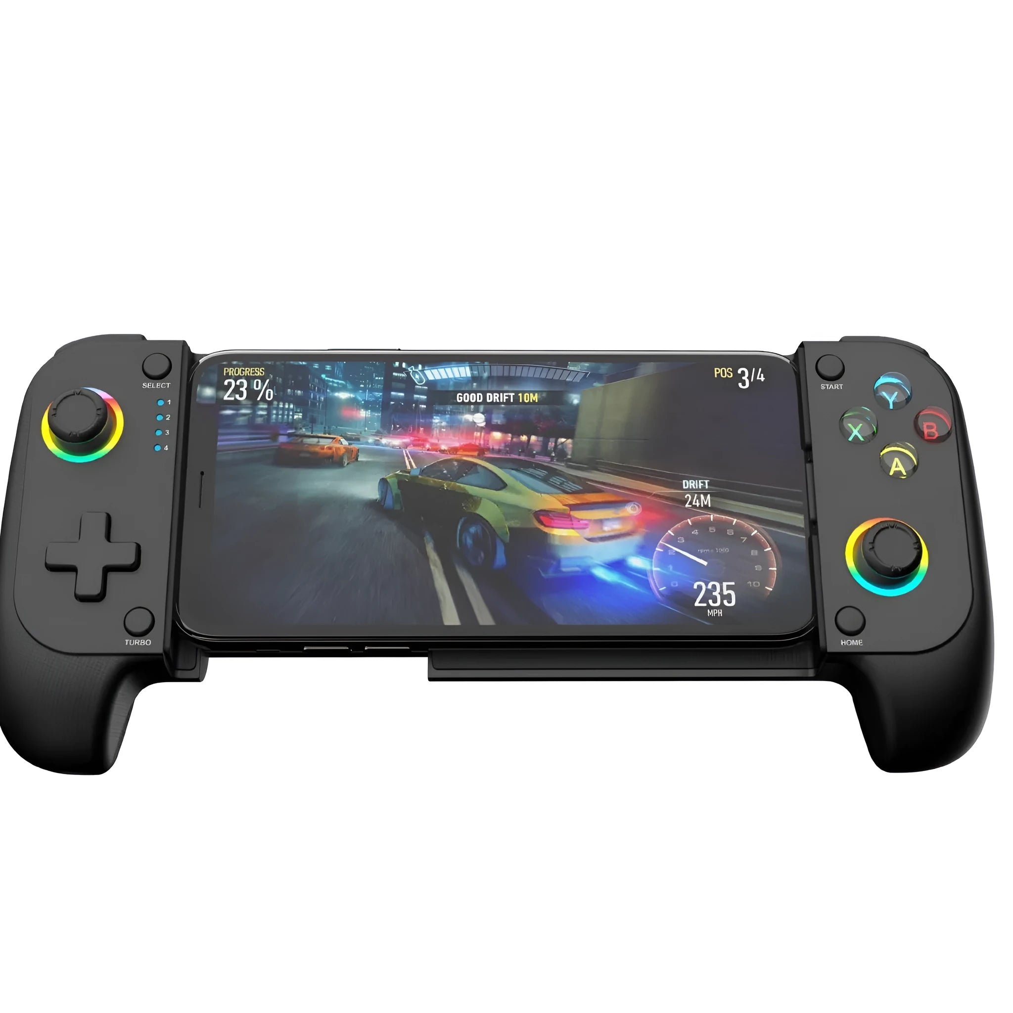 Bluetooth wireless game controller for Android and iOS mobile phones with USB-C charging port
