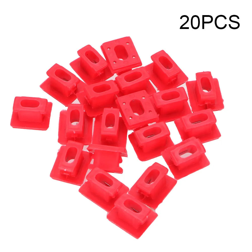 Ten black plastic BMW interior trim panel snap clips for E46 3 Series and E83 X3 models.