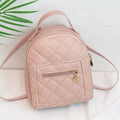 Girls' Korean style embroidered hardback backpack in vertical square shape with sandwich pocket