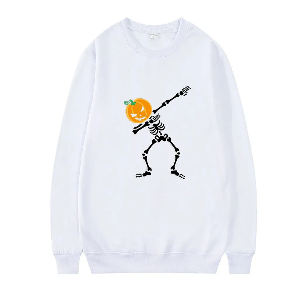 Women's printed crew neck long sleeve top in polyester cotton blend fabric for leisure wear