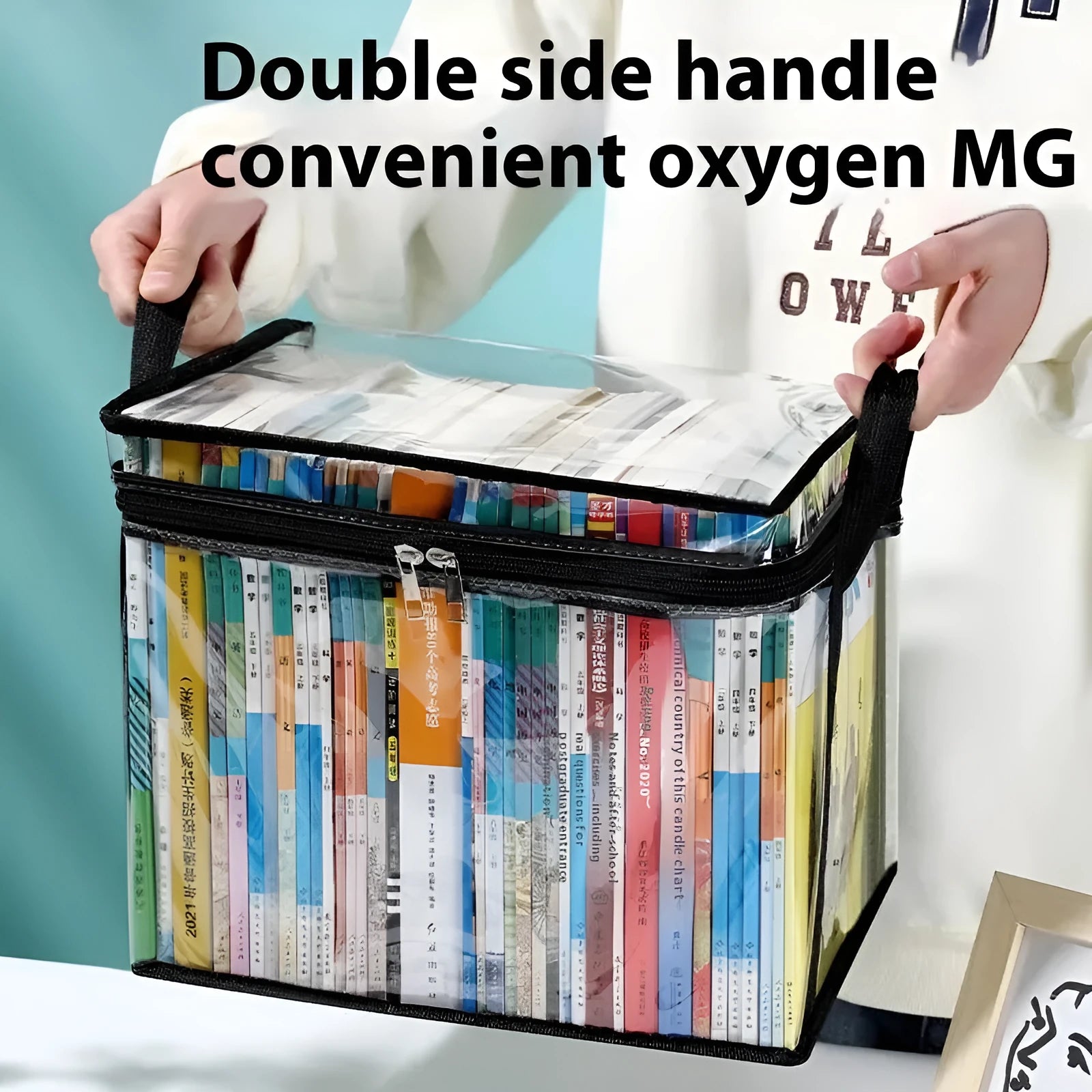 Large foldable PVC water buggy bag with transparent sides showing 24 litre capacity