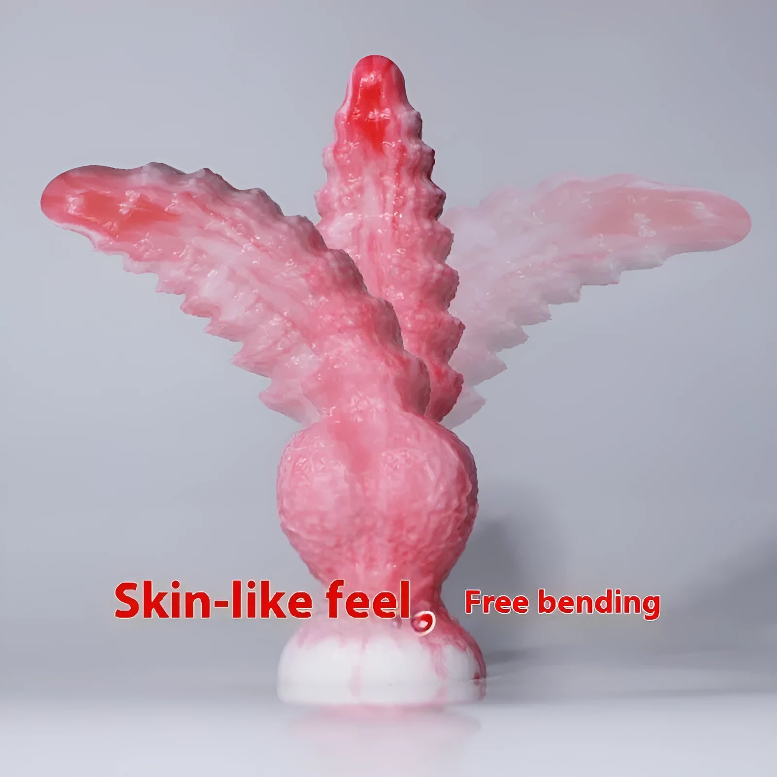 Pink platinum silicone shaped penis masturbation device for women, shown in Berserker S and M sizes.