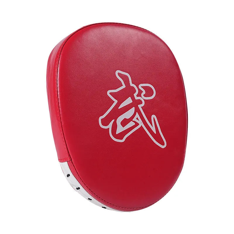 Boxing punch mitts for Muay Thai training in curved and flat PU hand target styles