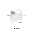 White transparent 400ml grain storage container with Japanese-style design