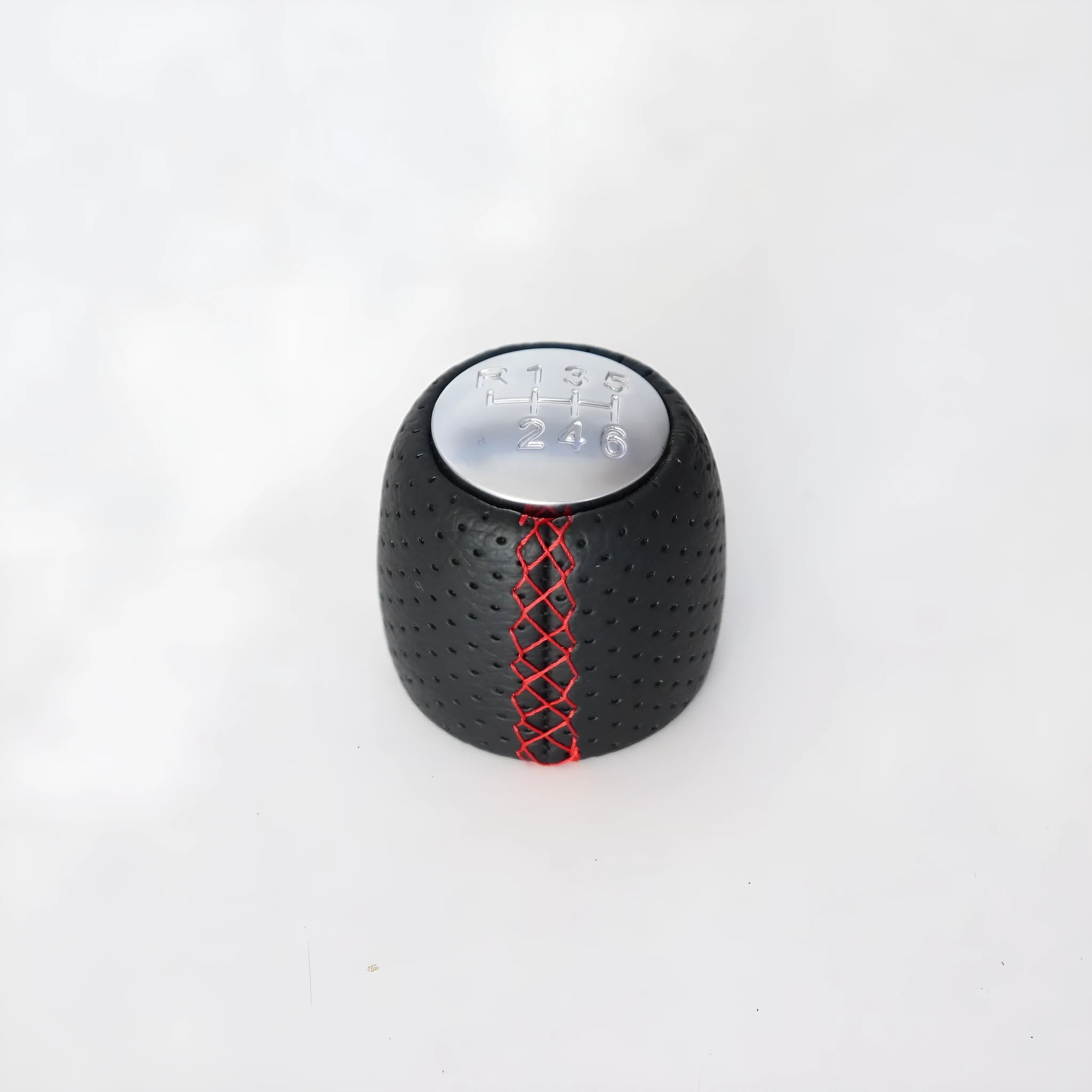 Alpha model handball gear with wrapped perforated PU leather in black, red, and white line options