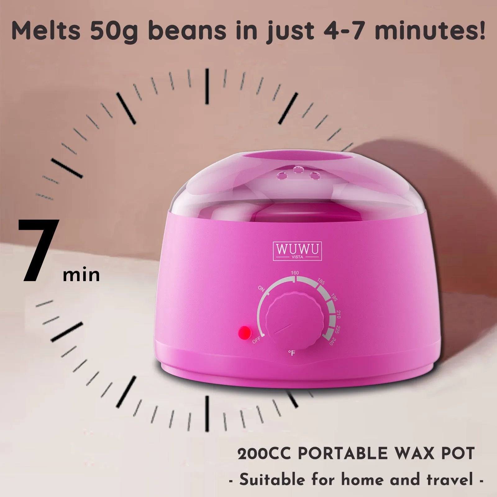 Professional waxing kit with wax warmer, hard wax beans, application sticks, and post-care products