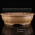 Large hexagonal purple sand bonsai plant pot with handmade terracotta finish