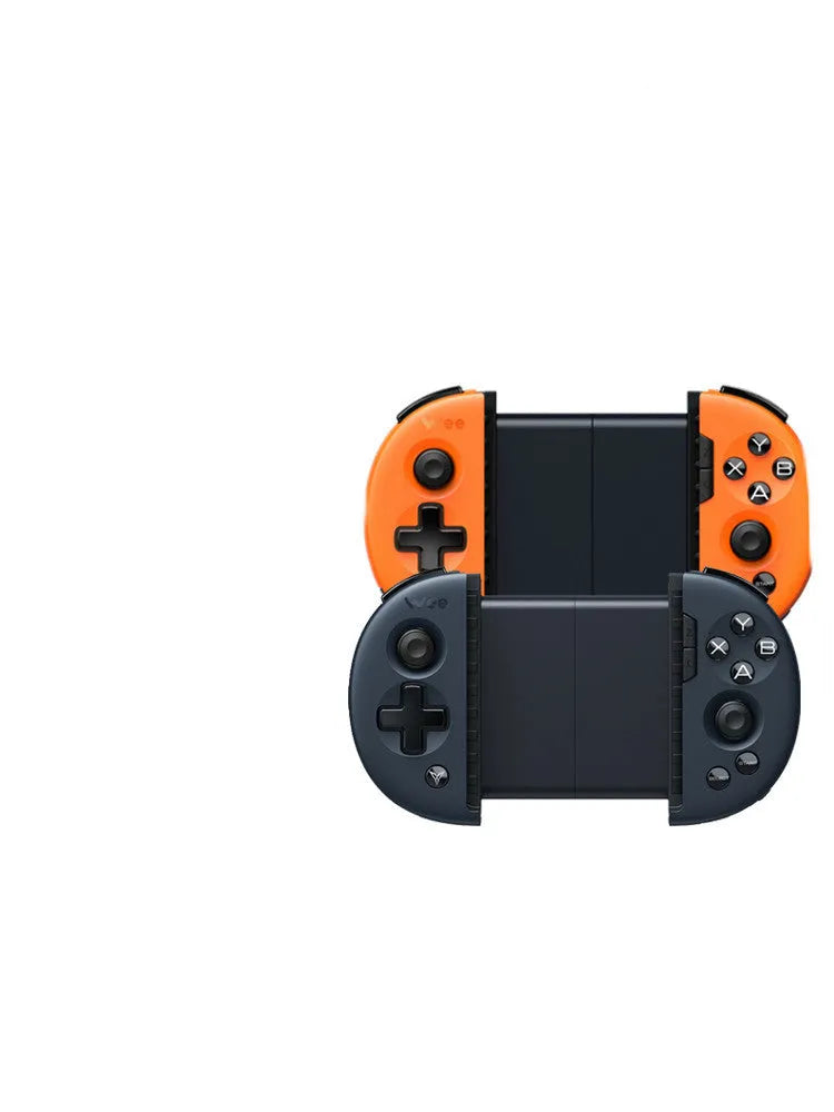 Feizhi Wee2T midnight blue mobile game controller with stretch handle holding a phone.