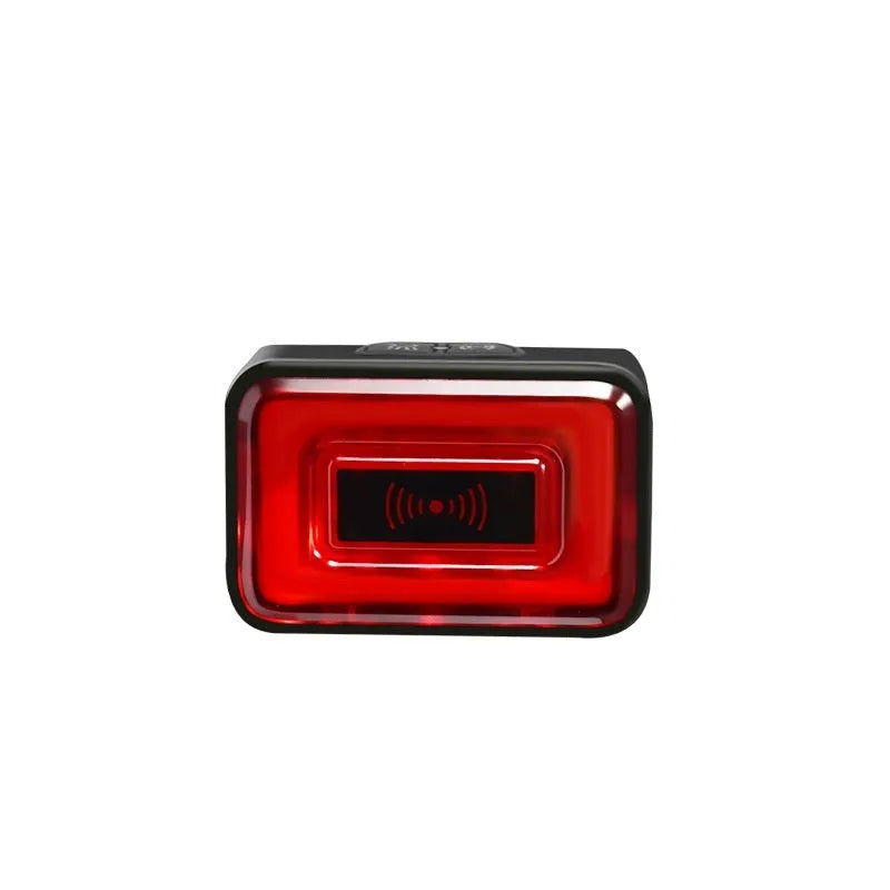 Smart radar detection bicycle taillight with USB-C charging port and mounting bracket