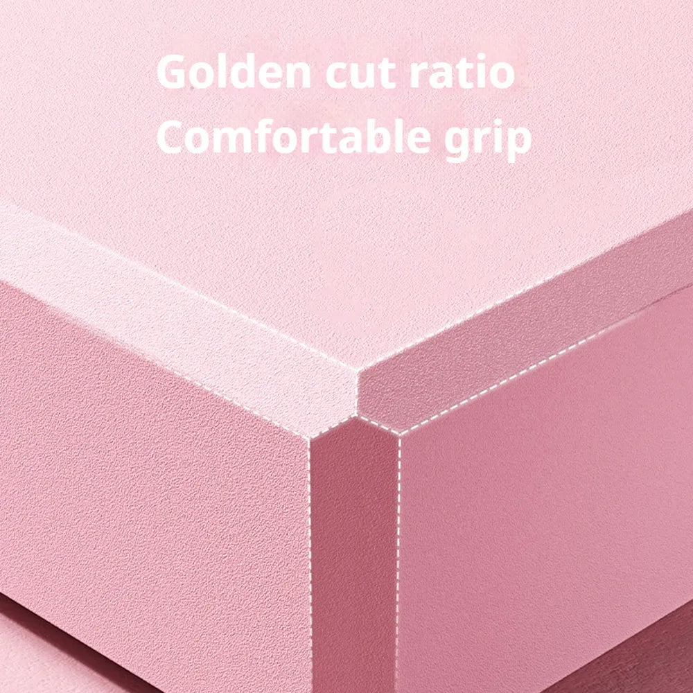 High density EVA foam yoga block with hexagonal ridges in solid colour for gym training and stretching