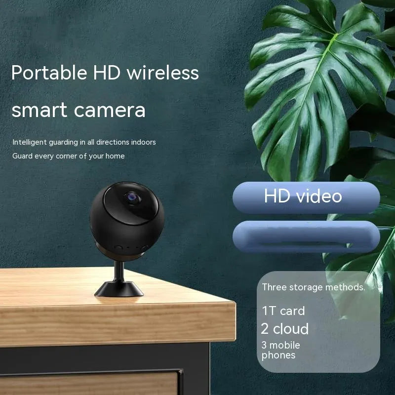 1080p wireless WiFi surveillance camera with ABS plastic housing and 3.6° lens