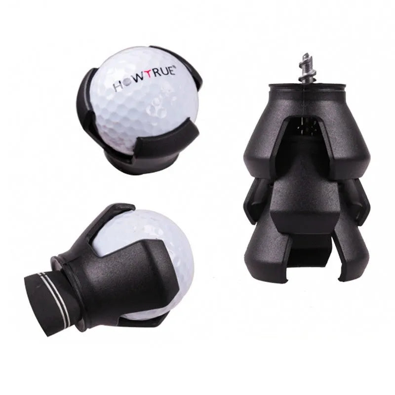 Black golf ball picking device with mechanical retrieval mechanism, lightweight 60g design