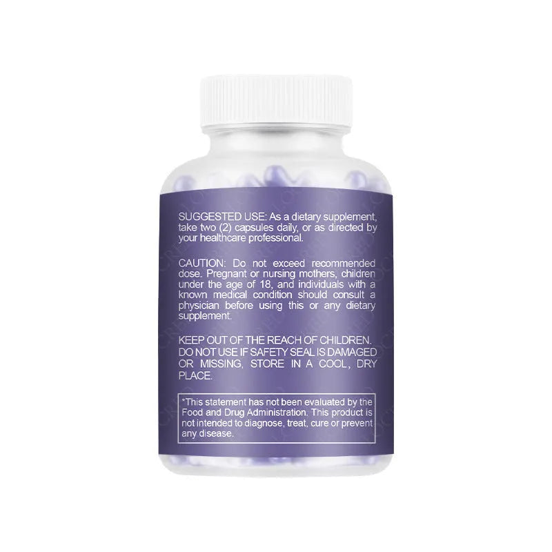 Bottle containing 60 vaginal supplement capsules for adult women's intimate health