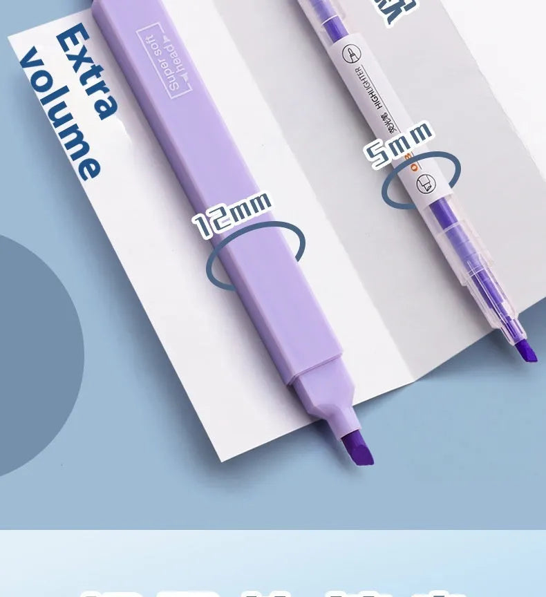 Set of double-ended fluorescent marking pens in assorted colours from the Mix, Salt, or Sweet series.