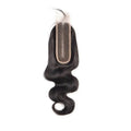 Straight style human hair wig in natural colour displayed on a stand, showing long lengths.