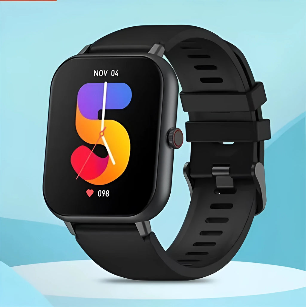 Bluetooth smart watch with TFT touch screen in black, silver gray, pink, or khaki colour options