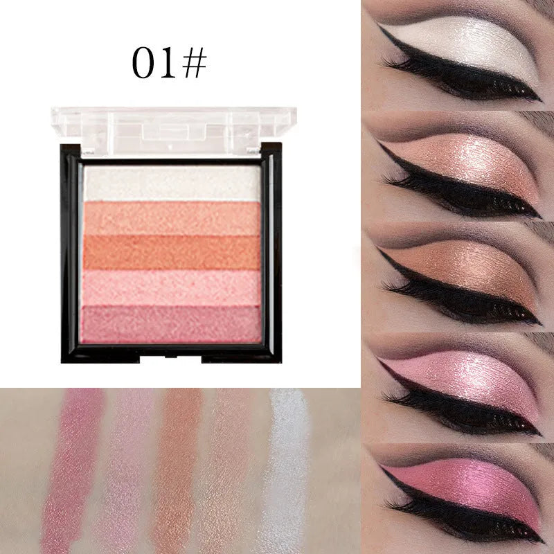 Highlight Eye Shadow Plate for brightening and contouring, shown in one of six available colour styles.