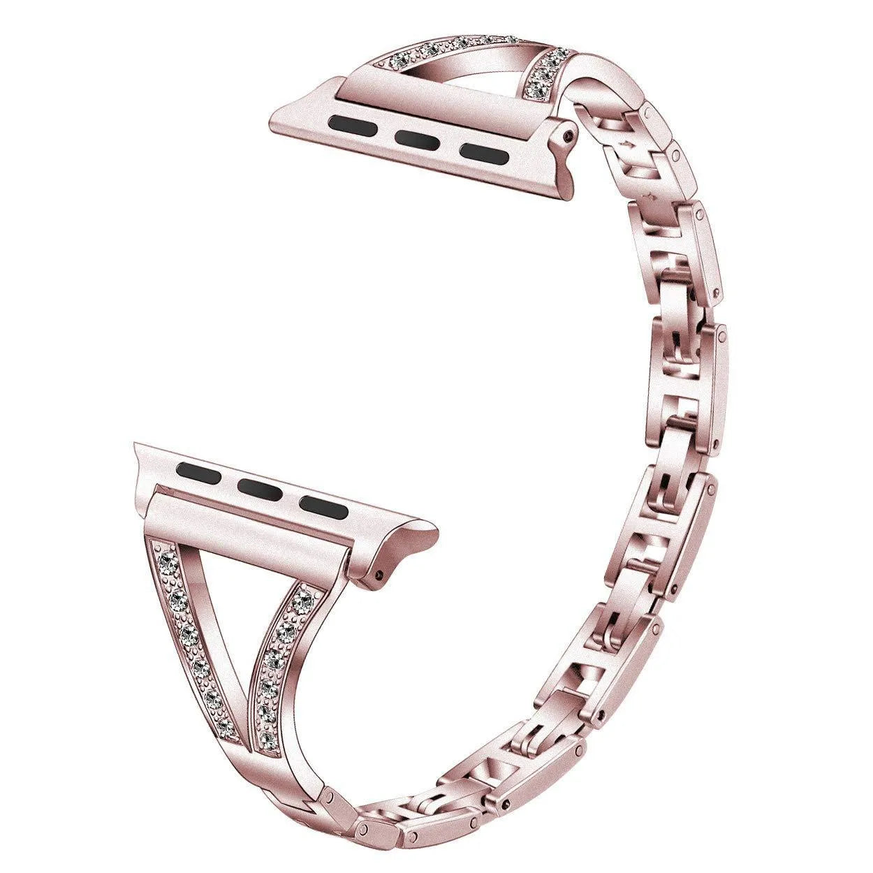 Herringbone diamond pattern zinc alloy watch strap for Apple Watch in multiple colour and size options