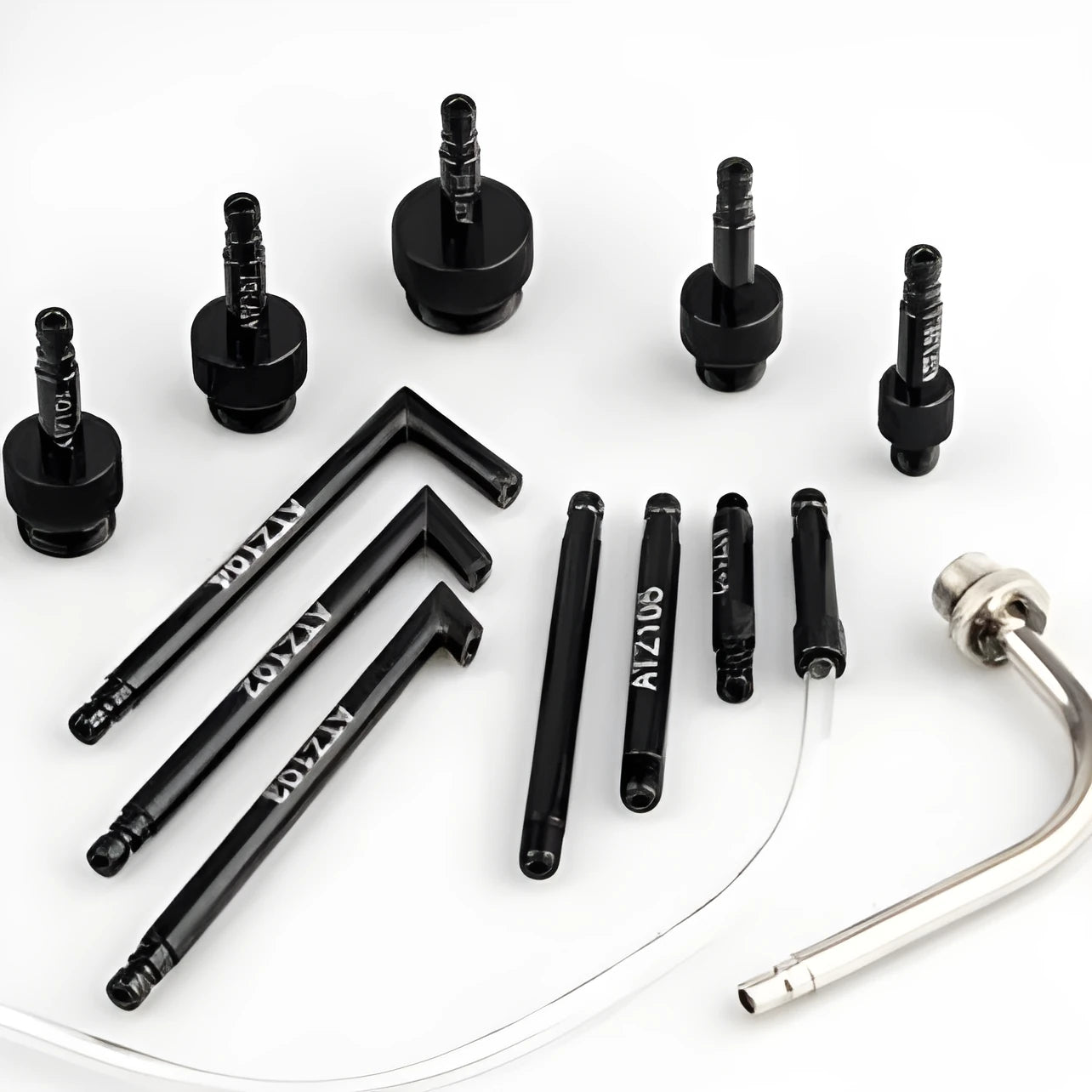 Transmission oil filler tool kit with injector and multiple connectors for refuelling