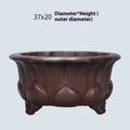 Purple sand ceramic succulent flowerpot with petal basin shape measuring 37x37x20cm