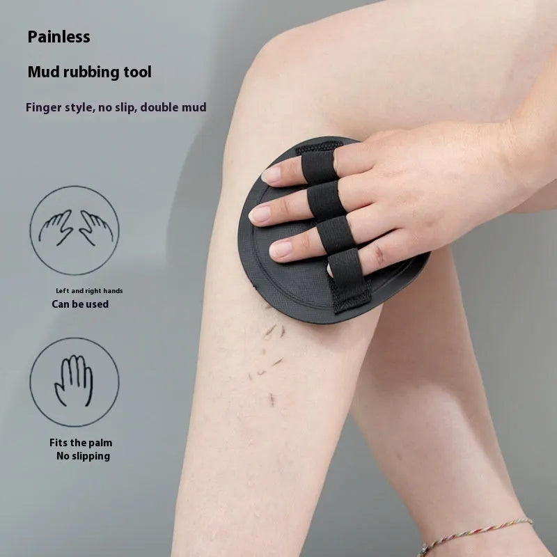 Rubber bath towel with finger style design and cake-shaped rubber fingertips