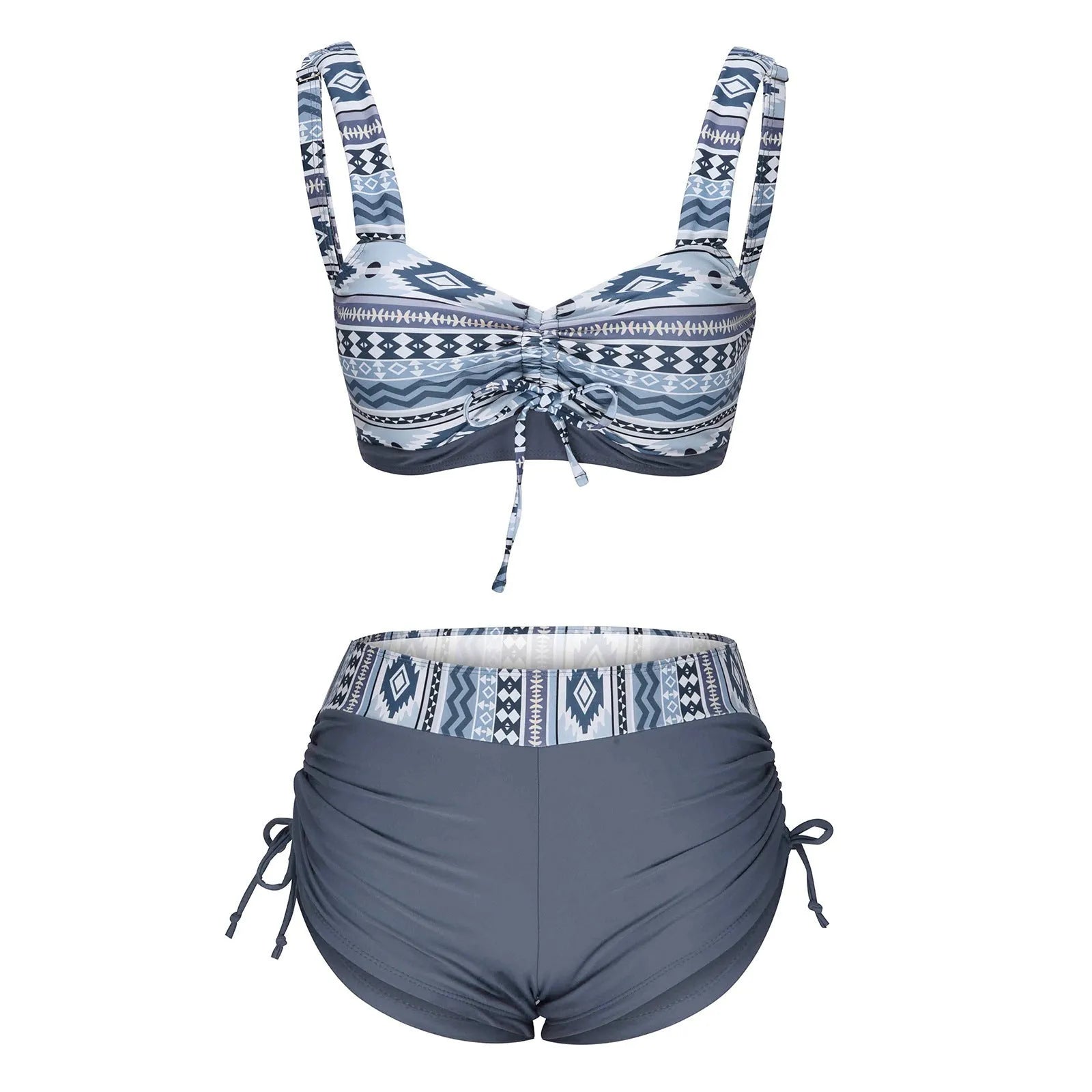 Women's bright coloured split bikini swimsuit without underwire, sizes S M L XL 2XL.