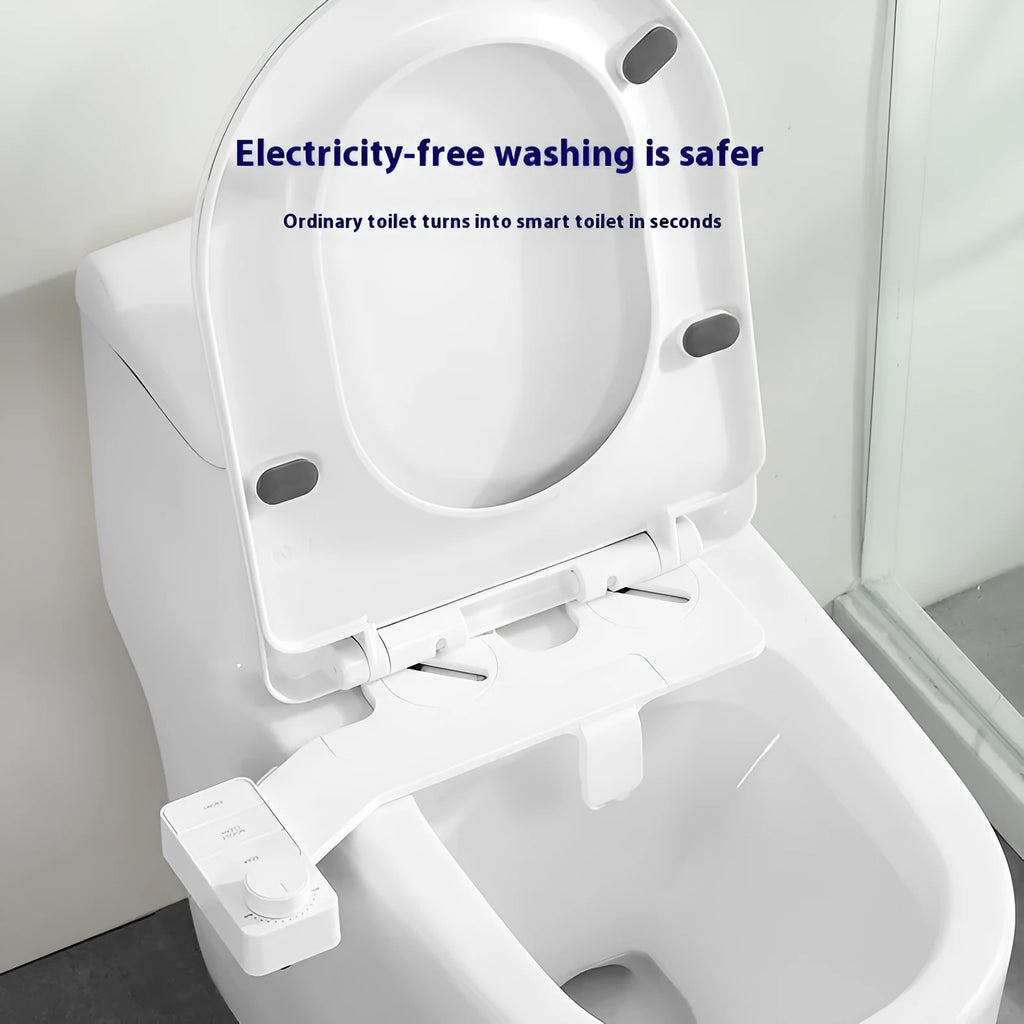 Pure white button wash tool with detachable components and removable cleaning nozzle