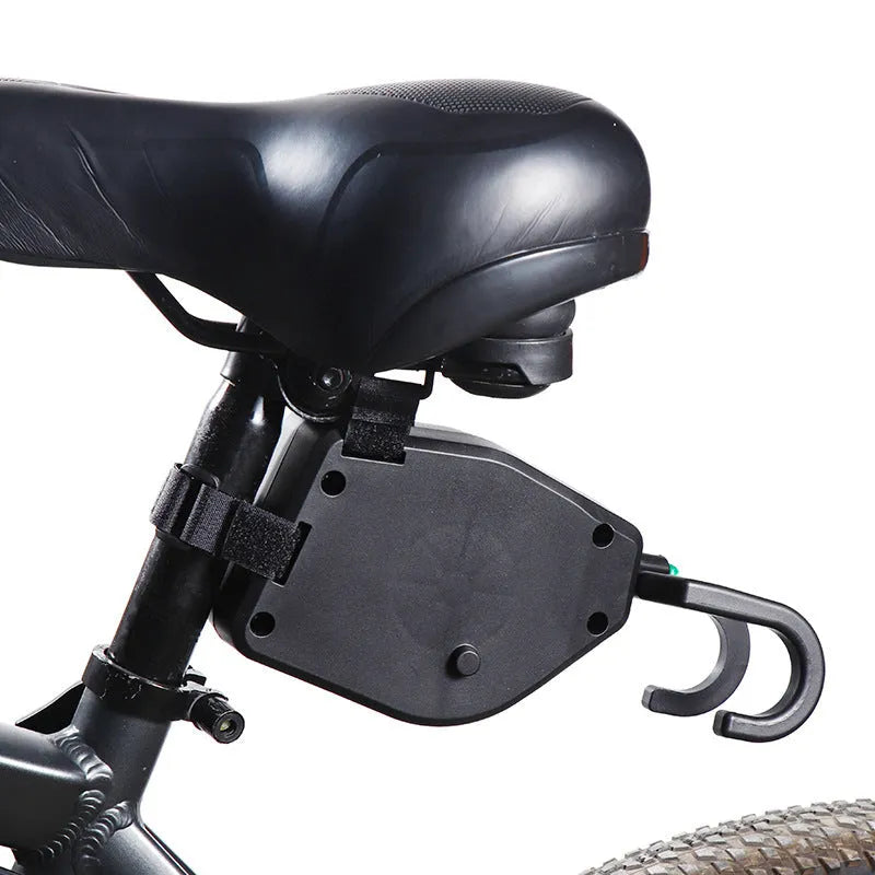 Black plastic bicycle trailer rope connector for bike trailers and child carriers