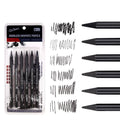Wood-free graphite sketching pencil set with six different grade pencils for art drawing