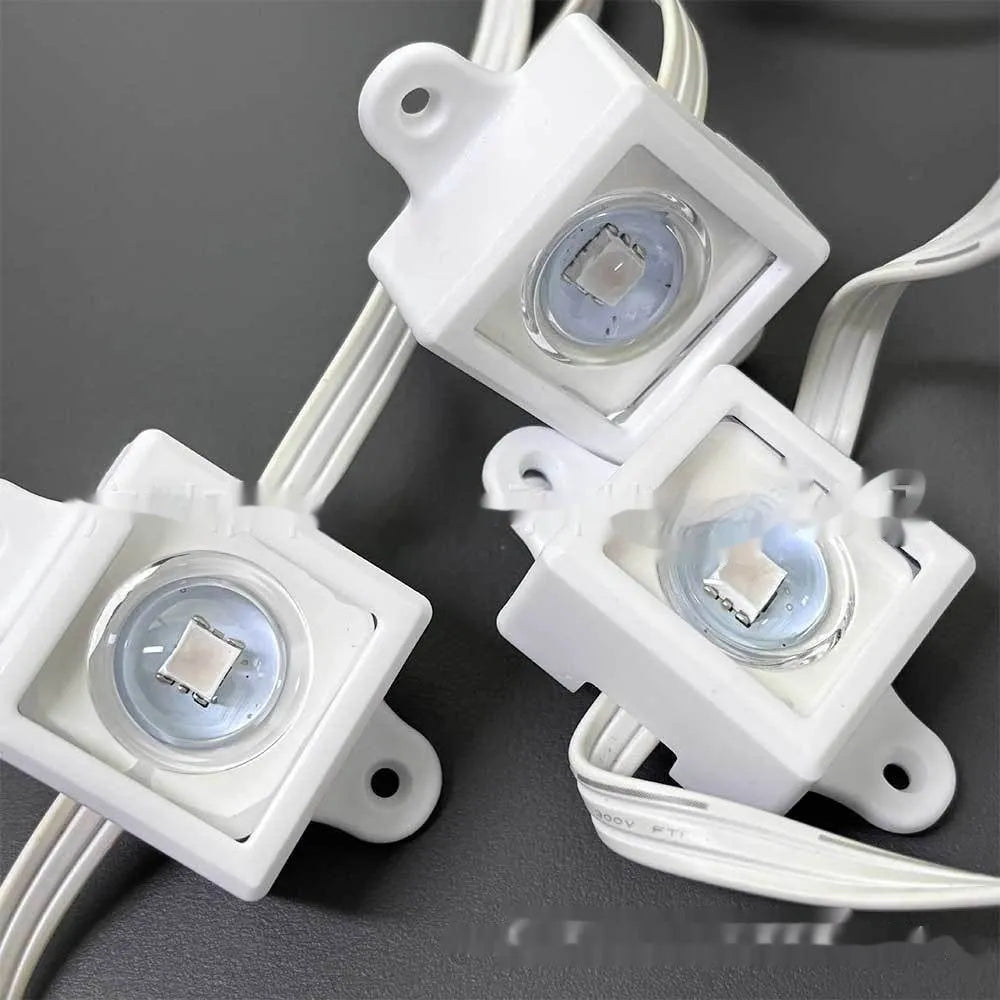 White plastic LED light protective lampshade with dimensions 1.7cm by 6cm.