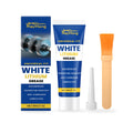 30g tube of white lithium grease with a separate brush and nozzle tip for application.