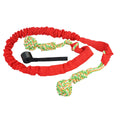 Cotton dog tug of war rope toy in black, grey, or red colours for interactive play and dental grinding
