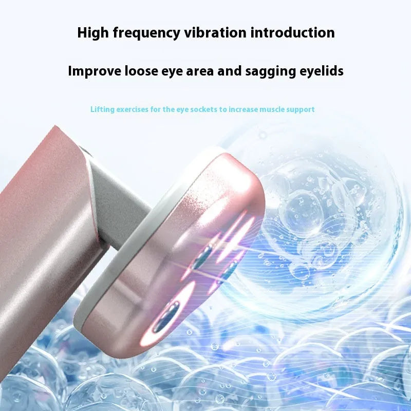 Gradient pink Cat's Paw micro-current eye massager with inductive therapeutical technology