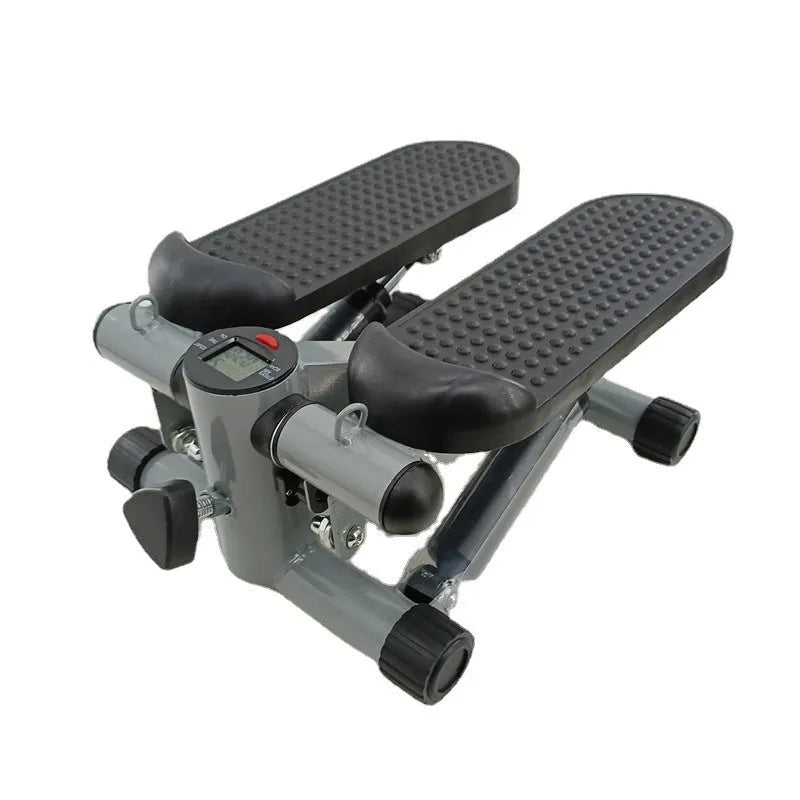 Silver grey hydraulic mini treadmill for waist slimming workouts at home or gym