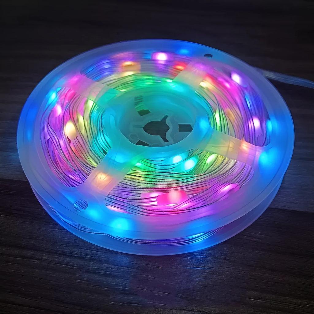 10 metre long multi-colour LED decorative light string with remote control for parties.