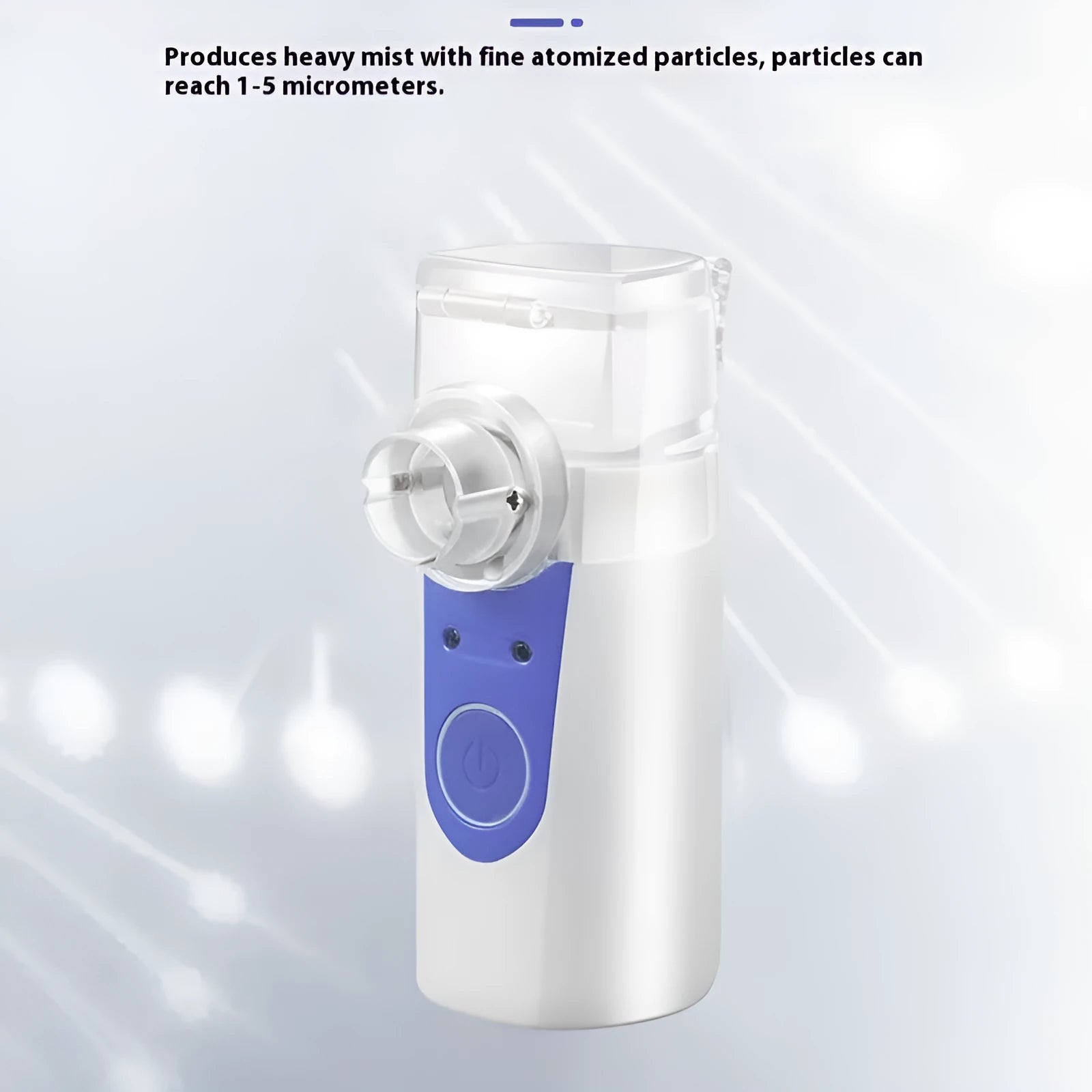 Columnar plastic USB handheld nebuliser with single mist outlet
