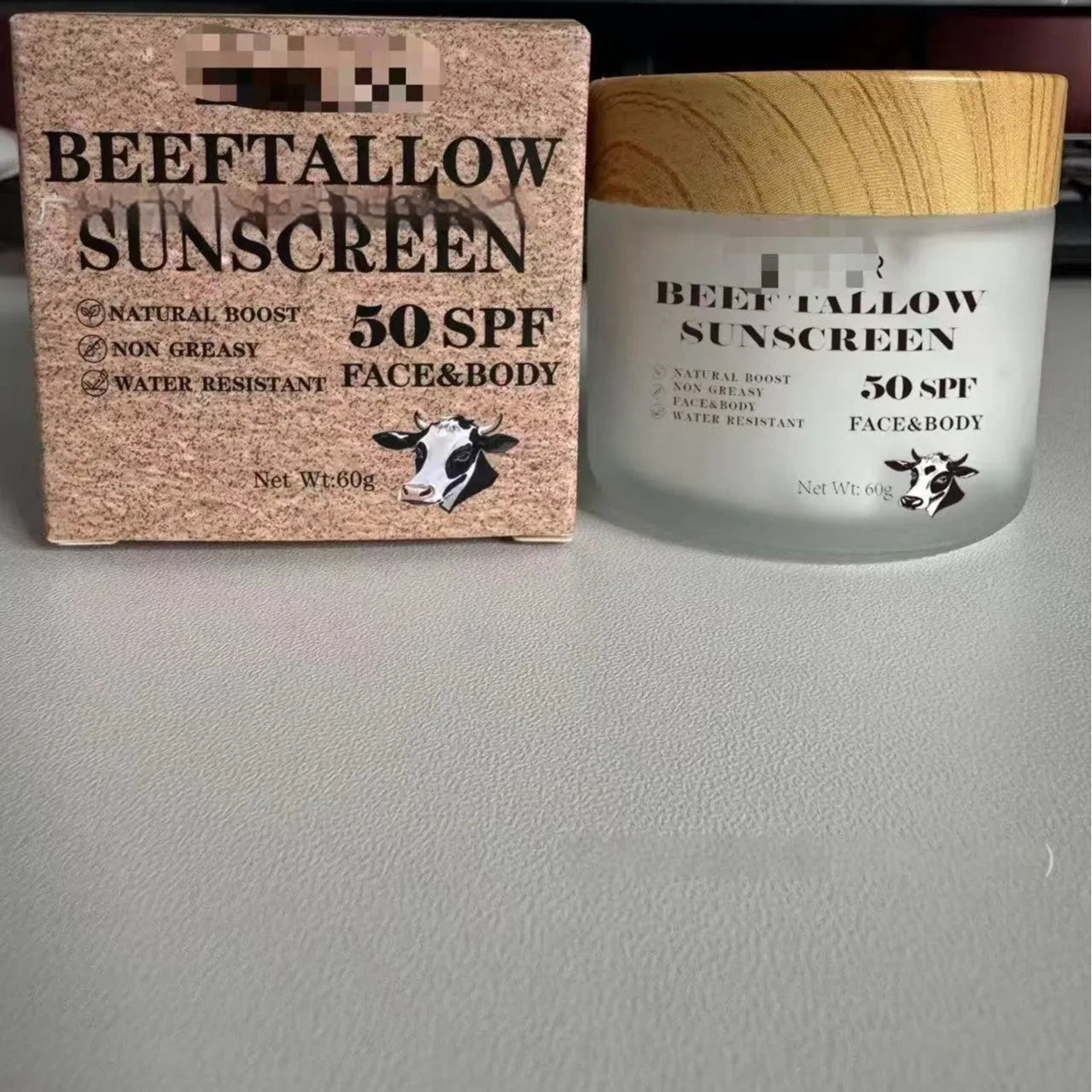 60g jar of beef tallow protective cream with waterproof non-greasy formulation