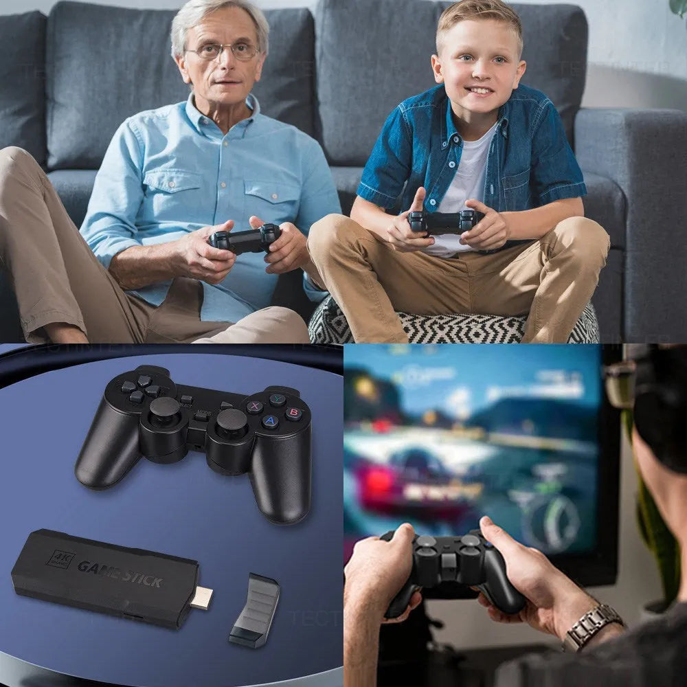 HD home TV game console with wireless controller in e-sports style design