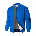 Men's loose-fitting knitted jacket in cotton with long sleeves, shown in black colour option