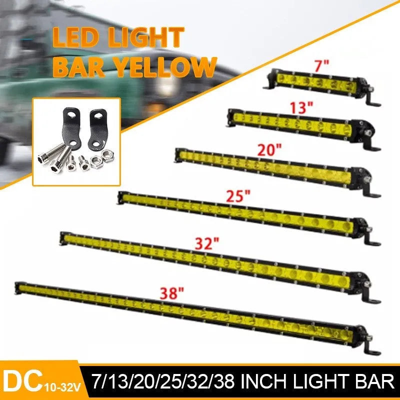 25 inch aluminium LED light bar for cars and trucks with mounting brackets
