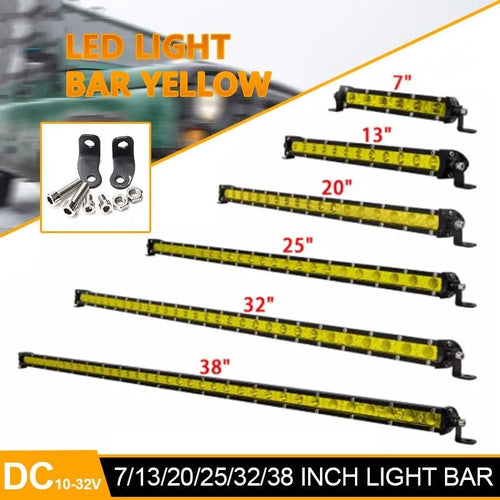 25 inch aluminium LED light bar for cars and trucks with mounting brackets