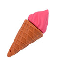 Mini ice cream shaped USB flash drive in pink colours on a white background.