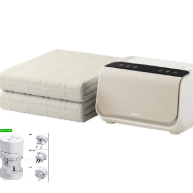 Aideng electric water blanket heating pad with PVC material and plush covering in two size options