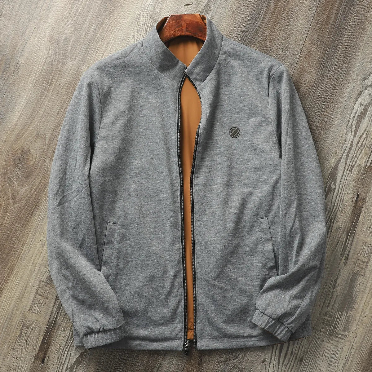 Men's stand collar business casual jacket in polyester available in multiple colours and sizes
