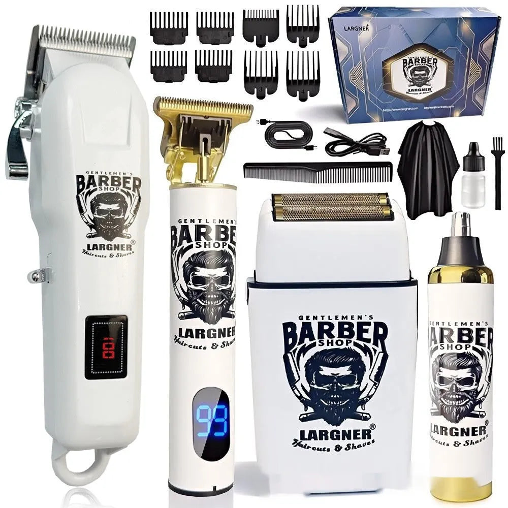 Rechargeable hair clipper with stainless steel cutter head and USB charging cable